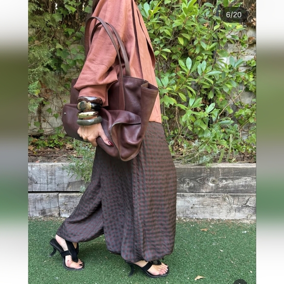 ZARA ZW COLLECTION GINGHAM BLOOMER PANTS - Picture 15 of 16